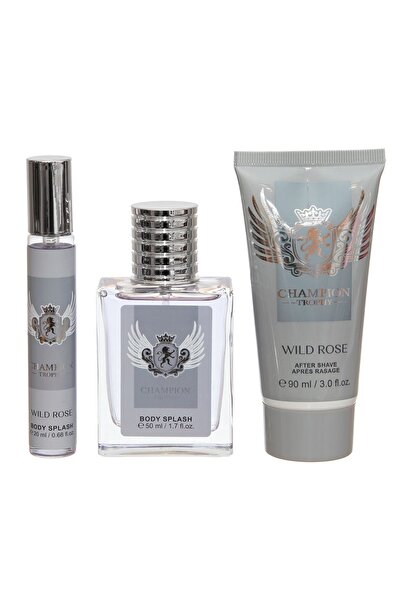 Wild Rose Set cadou Champion Trophy Men cu loțiune de corp, parfum și după ra...