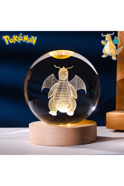Choice20 Dragonite Pokemon 3D Crystal Ball Figure Toys Blastoise Scyther Garc...