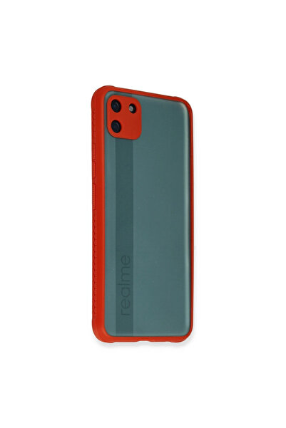 xirshop جراب Realme C11 مصنوع من السيليكون الشفاف ميامي - أحمر