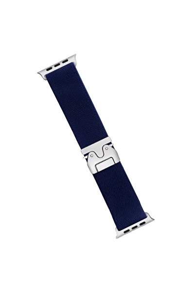 xirshop ساعة بحزام قماشي مقاس 42 ملم (ليست ساعة) - أزرق داكن