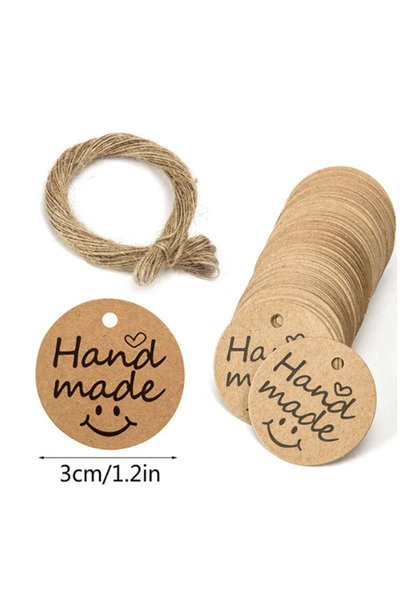 Choice5 100tag20m F 100pcs Kraft Paper Handmade Thank You Gifts Tags for DIY ...