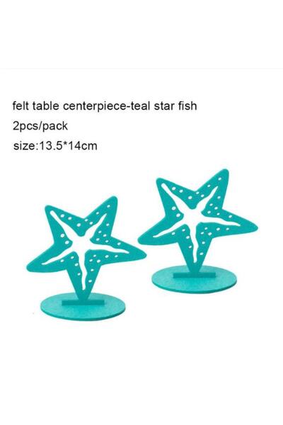 Choice9 2pc teal star fish 2pcs DIY Mermaid Party Little Mermaid Decoration F...
