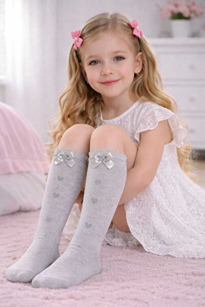 gigigiyim Below-The-Knee Girls' Socks with Heart Accessories