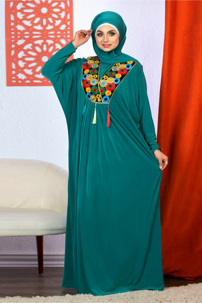 AsrymShop Light, Lightweight, butter-soft Cotton prayer robe in green