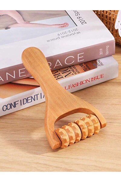 Choice mahogany Wooden Roller Massager Therapy Body Massager Face Shoulder Ne...