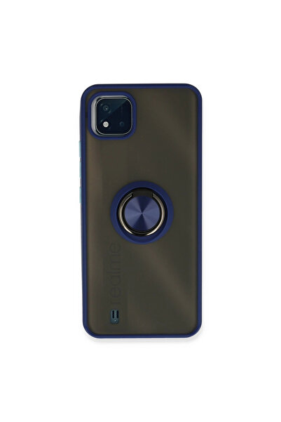 xirshop جراب Realme C11 2021 غطاء سيليكون مونتريال مع حلقة - أزرق داكن