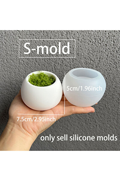 Choice7 S-mold Spherical Flowerpot Silicone Mold DIY Candle Cup Jewelry Stora...