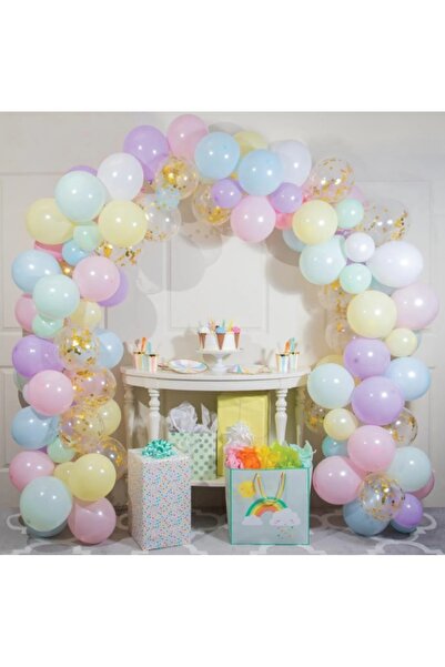 Creative Converting مجموعة بالونات زينة بألوان الباستيل بطول 16 قدمًا