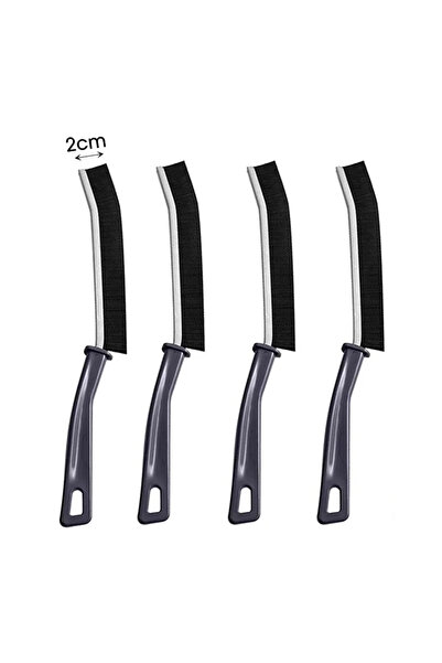 Choice3 فرشاة تنظيف سوداء - 4 قطع (1-10 قطع) متينة لتنظيف فجوات البلاط في الم...