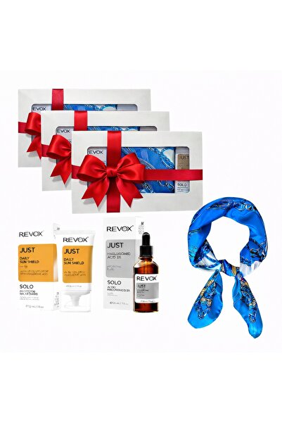 Revox 3 x Elysa Set – Hyaluronic Acid Serum 5% 30ml, SPF50 Cream 30ml, Blue S...