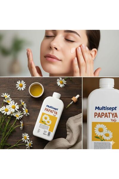 MULTİSEPT Pure Chamomile Oil 1000 ml - Skin Soothing and Tone Equalizing Care Oil