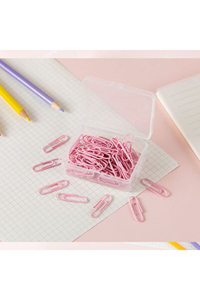 Choice8 50 قطعة من مشابك الورق المعدنية الملونة باللون الوردي الفاتح، مقاس 28...