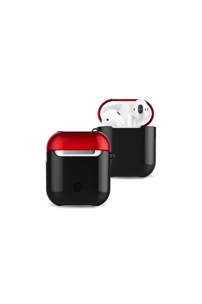xirshop حافظة Airpods 2 (الجيل الثاني) 3 في 1 - أسود-أحمر