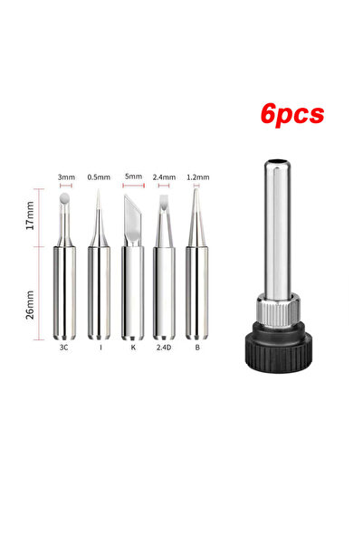 Choice4 6PCS-Set01 6/11Pcs Solder Iron Tip with Welding Sleeve 900M Lead-Free...