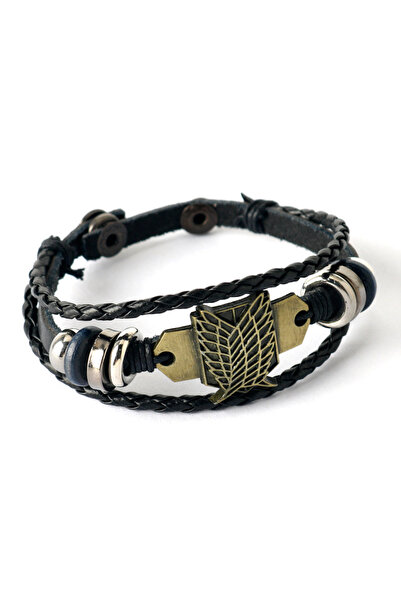 Choice1 E-190 Attack on Titan - Investigation Corps Logo Bracelet - Leather W...