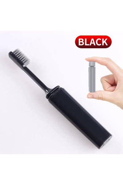 Choice BLACK Portable Compact Charcoal Folding Toothbrush - Perfect for Trave...