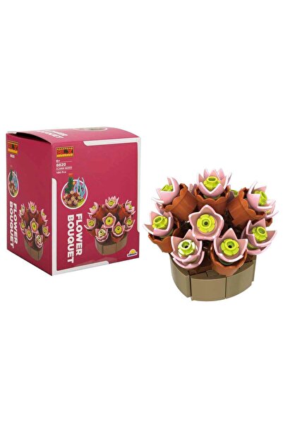 Sunman مجموعة ليغو من أنواع الزهور BLX 46968 زهرة وردية 100 قطعة