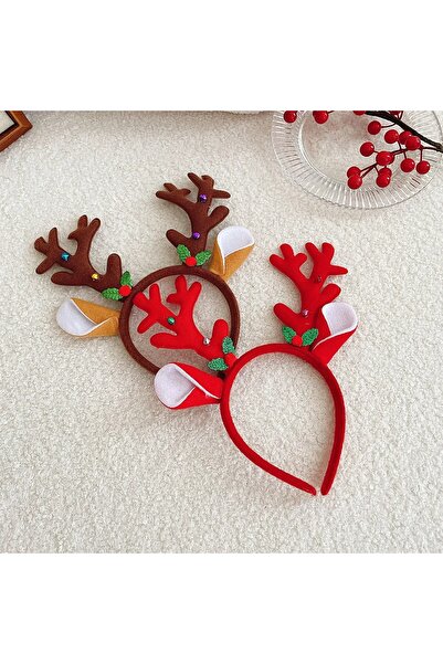 Choice8 2pcs Set C Cartoon Christmas Head Button Hair Band Party Gift Reindee...