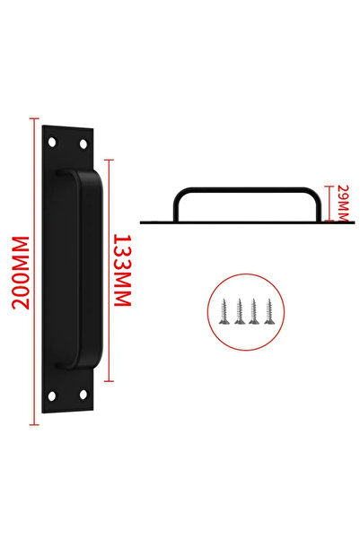 choice2 مقبض باب أسود قطعة واحدة من سبائك الألومنيوم، مناسب للنوافذ والخزائن ...