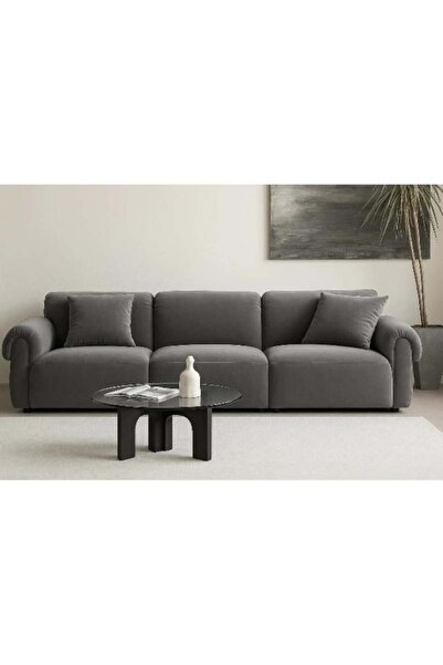 homejoyz أريكة مخمل - خشب سويدي - لون رويال سابل نيست - 280×85×80 سم