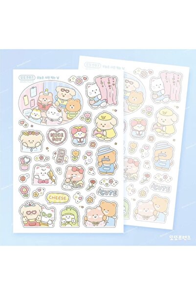 Choice5 04 Cute Cartoon Animal Bear Stickers Handbook Diary Planner Notebook ...
