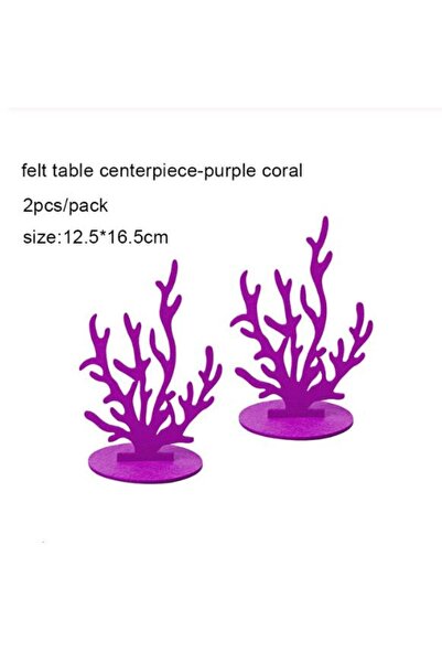Choice5 2pc purple coral 2pcs DIY Mermaid Party Little Mermaid Decoration Fel...
