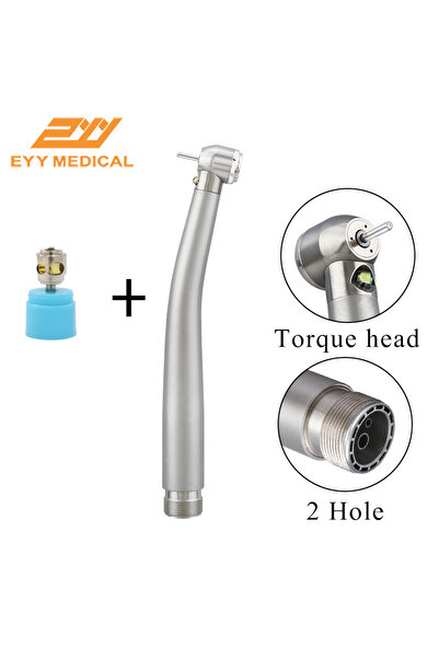 Choice3 توربين أسنان من الفولاذ المقاوم للصدأ، طقم من قطعتين، مزود بإضاءة LED...