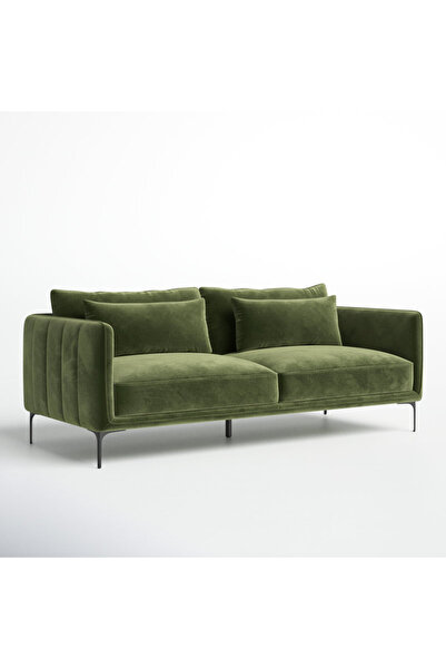 homejoyz Linen and Swedish Wood Sofa – 200×85×80 cm