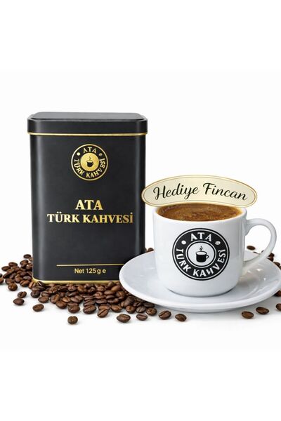 ATA TÜRKKAHVESİ 1 Adet Hediye Porselen Fincan Takımı + 125g. Ata Türk Kahvesi...