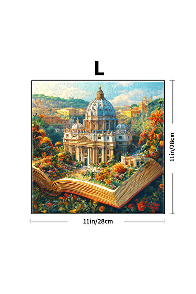 Choice1 Z253A-L 3D Stereo Book Scene Wooden Puzzle - Montessori Toy with Exqu...