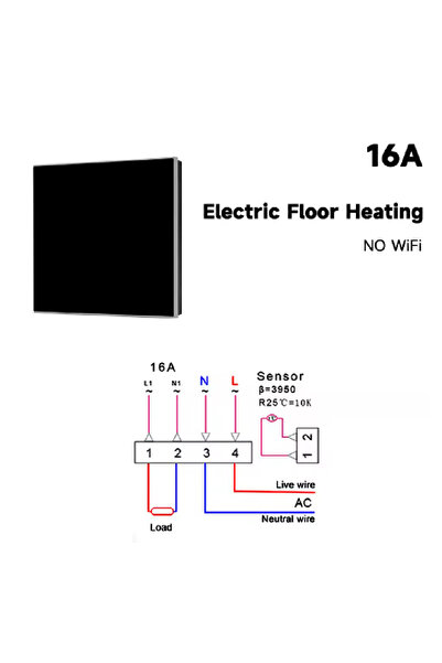 choice2 NO WiFi 16A Heating New Tuya WiFi Smart Thermostat Electric Heating W...