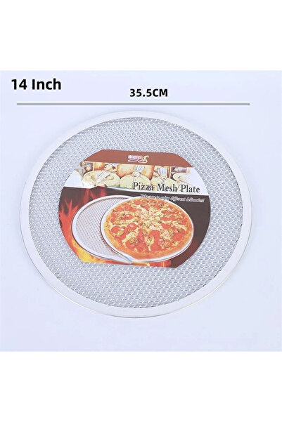 choice2 14 inch Aluminum Pizza Pan Mesh Metal Rust Resistant Bread Pan Eyelet...