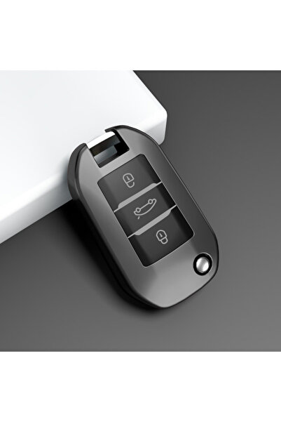 Choice3 A grey shell Soft TPU Car Key Case Remote Cover For Peugeot 208 308 T...
