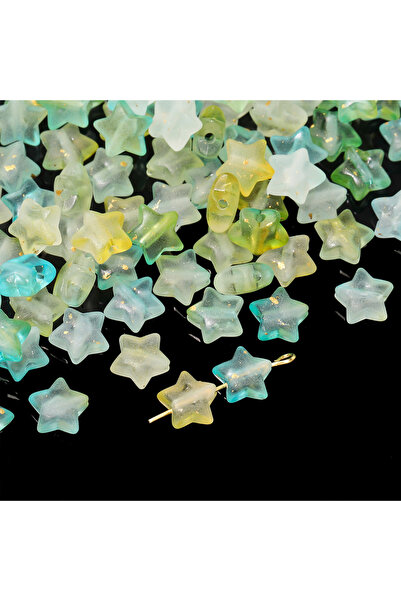 Choice6 النمط 01، 50 قطعة/عبوة، خرز نجمة أكريليك 10 مم، خرز ماكارون لامع بألو...