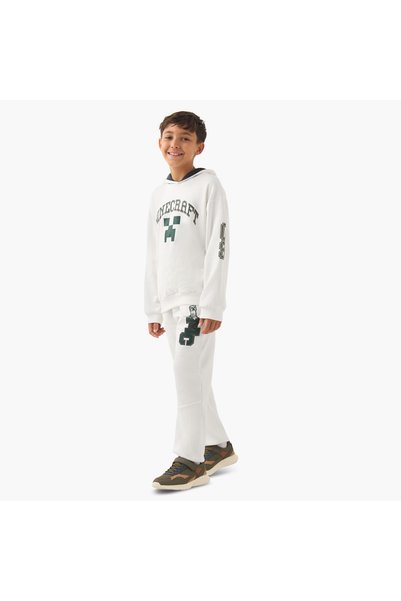 MINECRAFT Boys Sweatshirt and Joggers Set with Print - Cotton - Long Sleeves ...