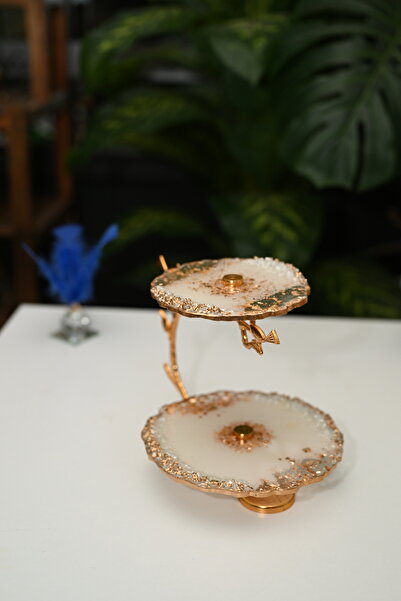 Nadisse Altın Detaylı İki Katlı Sunum Standı