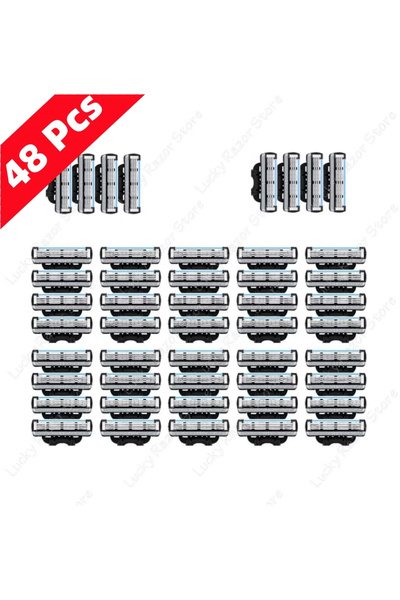Choice 48 قطعة من شفرات الحلاقة الجديدة المصنوعة من الفولاذ المقاوم للصدأ، حا...