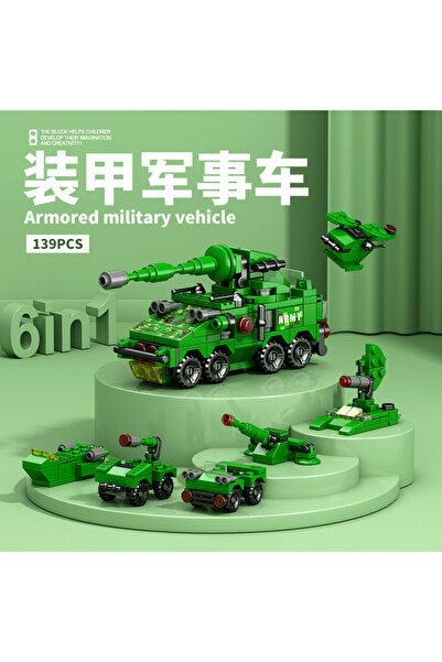 Choice4 مجموعة بناء مركبة مدرعة 6 في 1 بدون صندوق، 139 قطعة، جديدة، يمكنك ترك...