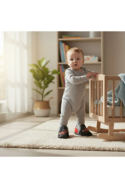 GEZER Children's Winter Elastic Car-Themed Nursery Kindergarten Home Slippers