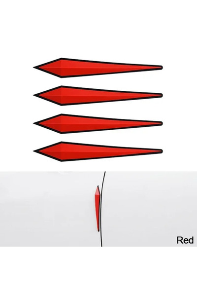 Choice 4x red 4pcs Car Antis-scratch Door Protective Sticker Body Bumper Anti...