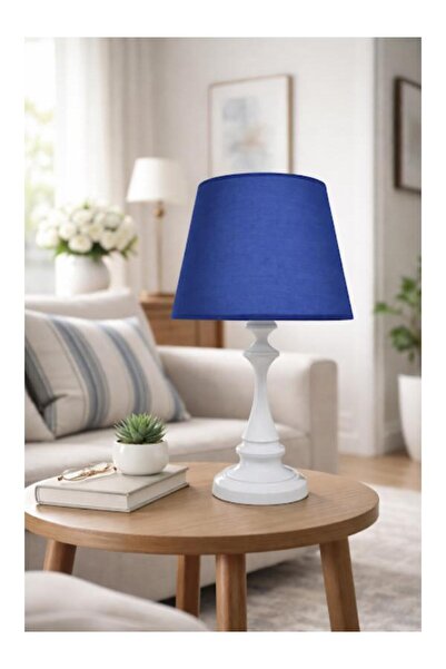 DEDE Faro Lamp Shade with White Metal Body and Dark Blue Hat