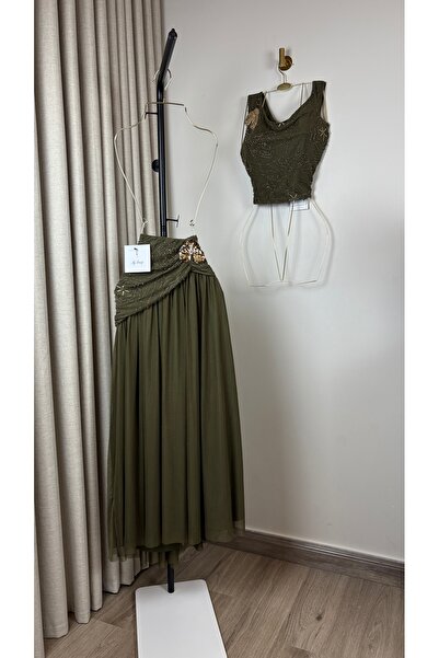 MYGROUP Olive green evening set