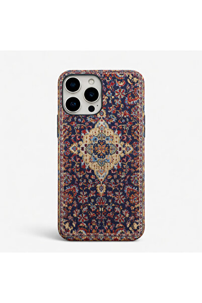 ZAWA iPhone 15 Pro Max Uyumlu El Yapımı Kilim Desenli Dokuma Kumaş Telefon Kı...