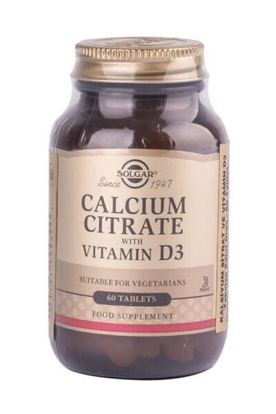 Solgar Calcium Citrate with Vitamin D3 60 Tablets