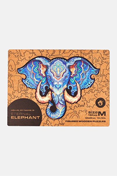 Unidragon Eternal Elephant Figured Wooden Puzzle
