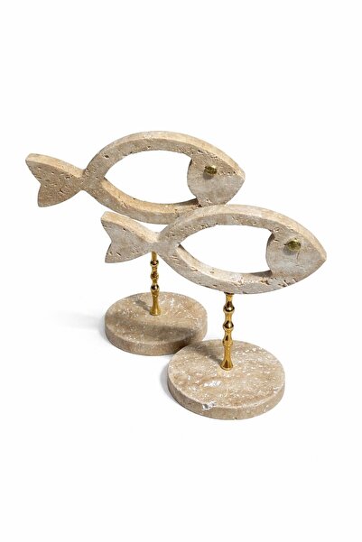 Modestmar Marina Traverten Balık Biblo Seti (2’li)