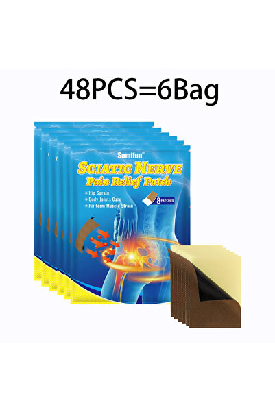 Choice 48PCS 8-48PCS Sciatica Patches Hip Nerve Pain Pads Back Lumbar Disc He...