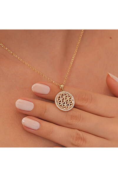 Akar Jewellery Yaşam Çiçeği Kolye – Kutsal Geometri Figürlü Saf Altın Kolye