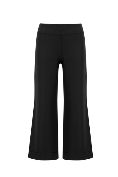 Armine Katlı Paça Pantolon Siyah