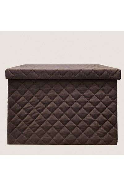 Chakra صندوق تخزين كارميلا، 38 × 25 سم، بني اللون